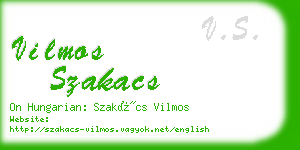 vilmos szakacs business card